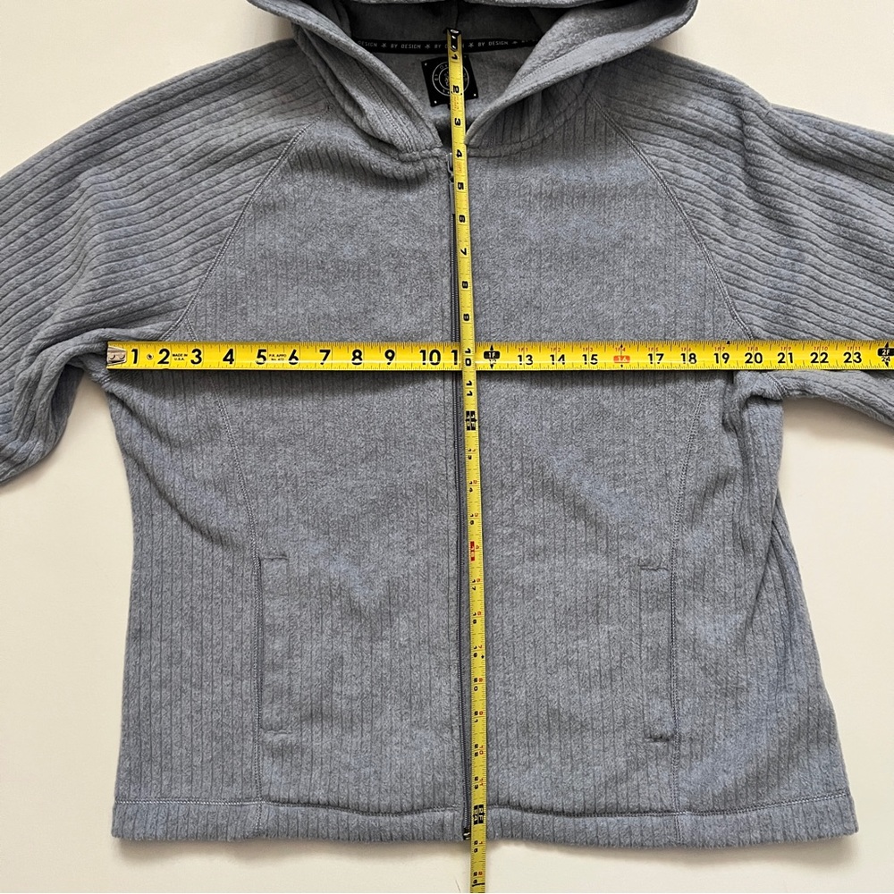 By Design Ribbed Fleece Hooded Jacket - Picture 11 of 12